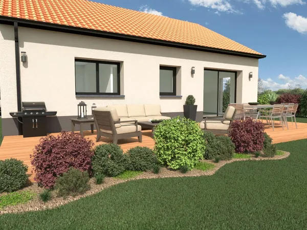 Terrain + maison 80 m² 