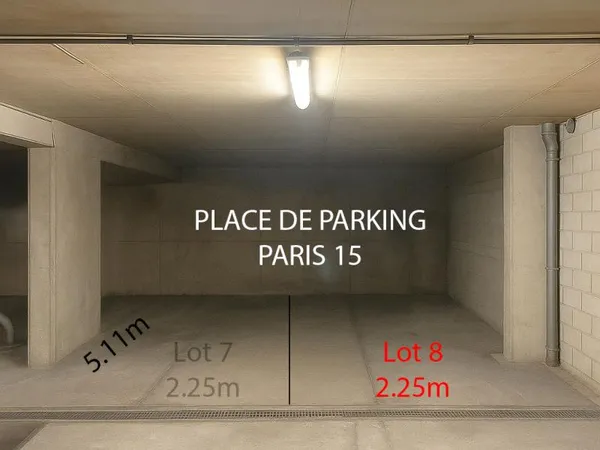 Place de parking - Lot 8 - Rue de l'Abbée Groult - 75015 Paris 15 