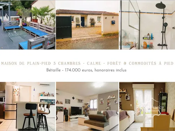 Maison de plain-pied 4 pièces 82 m² 
