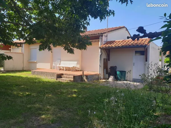 Maison 75m² 2 ch, garage, jardin 