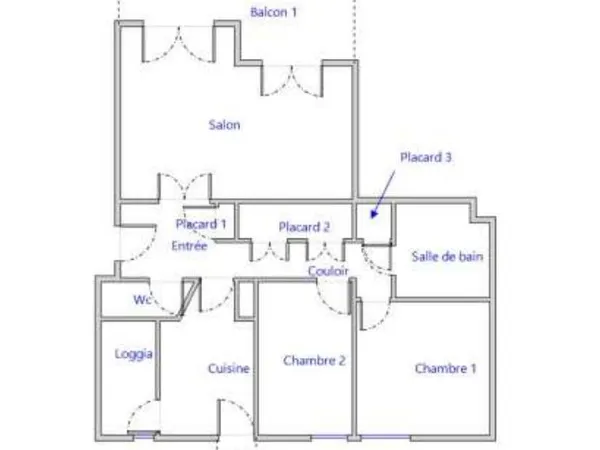 Appartement 3 pièces 80 m² 