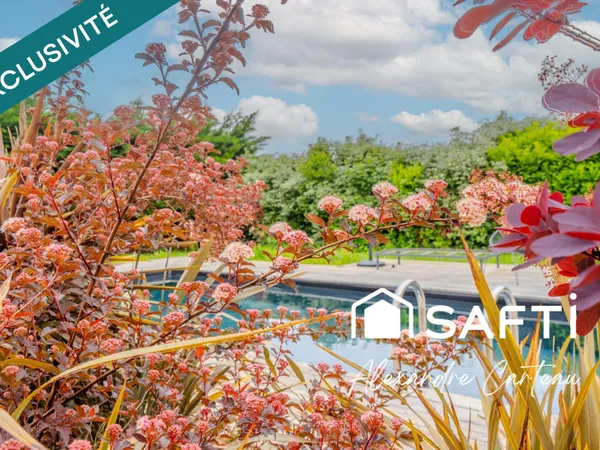 Maison 4 chambres, grand garage, piscine 