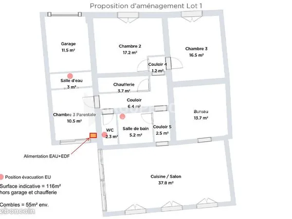 Maison 4 pièces 120 m² 