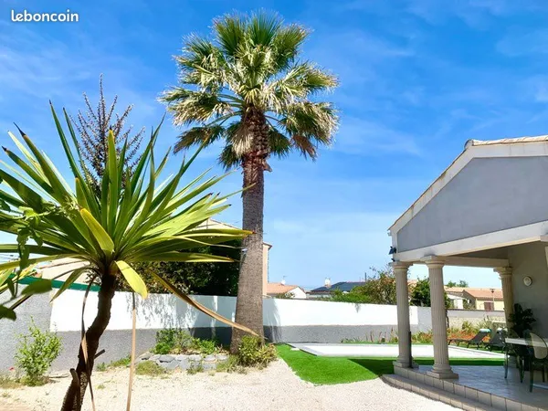 Villa piscine 6 pièces marseillan plage terrain 1000m2 