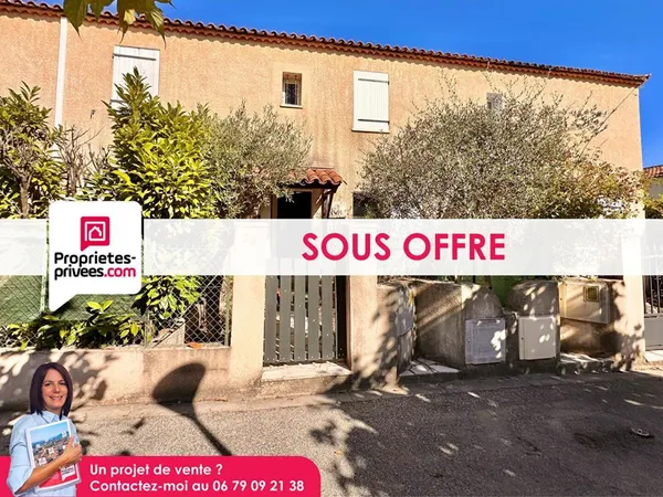 LE PLAN DE GRASSE - Maison mitoyenne 4 pièces 70 m2 avec jardin 115 m2, garage et parking 