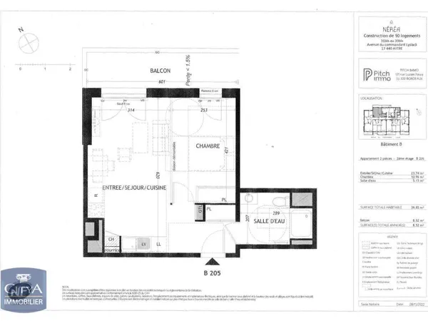 Appartement 2 pièces 40 m² 
