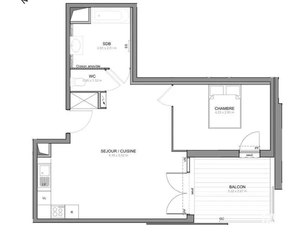 Vente Appartement 2 pièces 