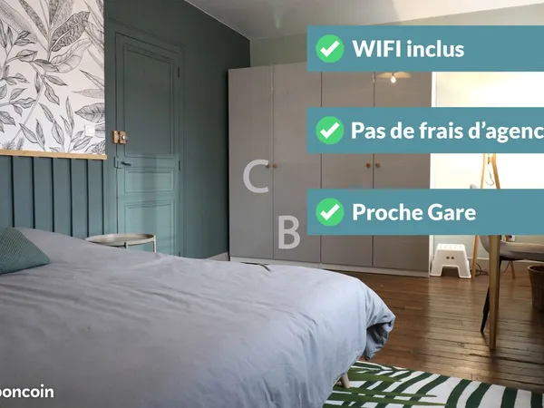 Chambre confortable dans maison en colocation Niort proche centre gare hopital 