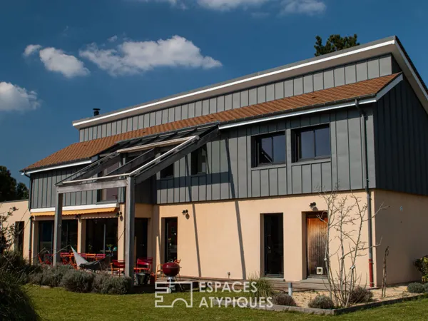 Maison contemporaine d'architecte avec sauna 