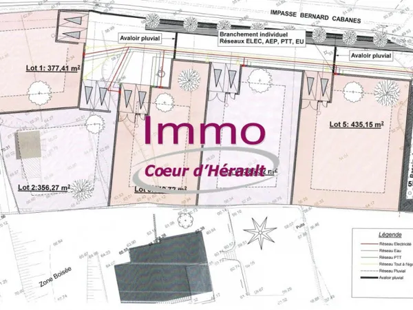Terrain constructible 377 m² 