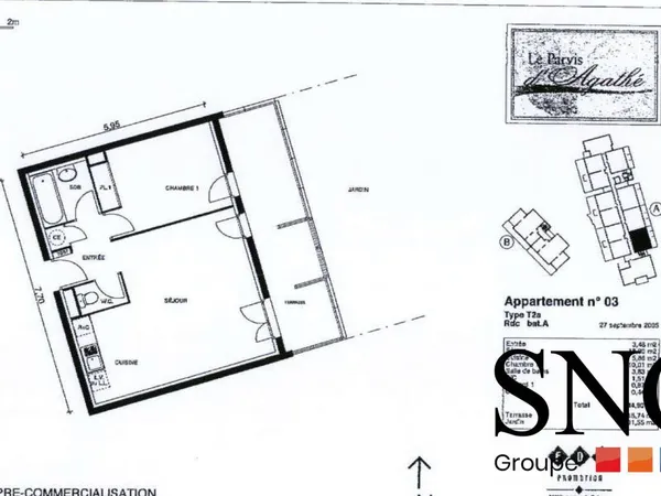 Appartement 2 pièces 44 m² 