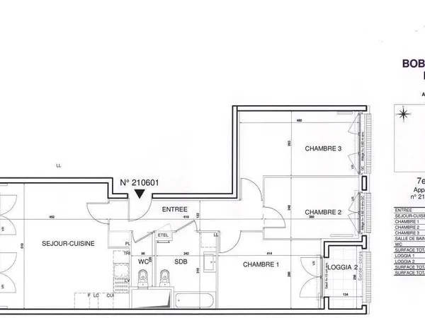 Appartement 4 pièces 76 m² 