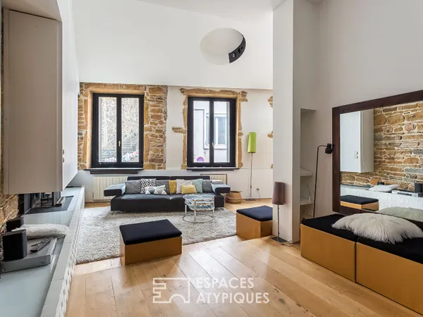 Duplex d'architecte quartier Saint Georges dans le Vieux Lyon 