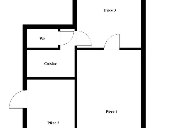 Appartement 3 pièces 45 m² 