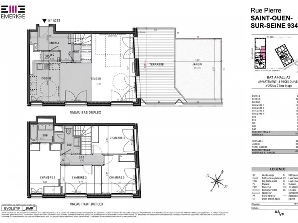 BIEN D'EXCEPTION - DUPLEX 5 PIÈCES - 129M2 - TERRASSE JARDIN - D 