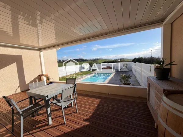 Maison familiale, 4 chambres, garage, piscine 