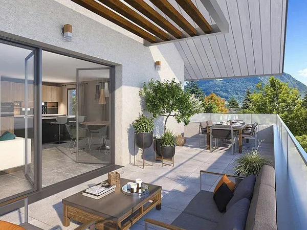 - SUBLIME T2 AVEC TERRASSE ET VUE DÉGAGÉE DANS RESIDENCE AVEC PISCINE 