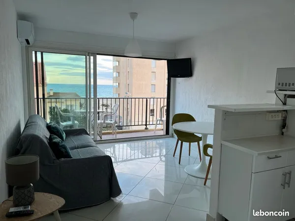 Studio canet plage vue mer 