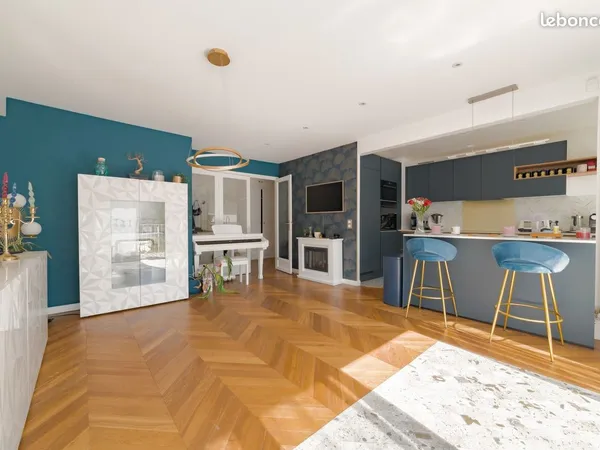 Parc de Maisons-Laffitte - 88 m² rénové haut de gamme, 4 pièces, 2 balcons, parking ss-sol + 