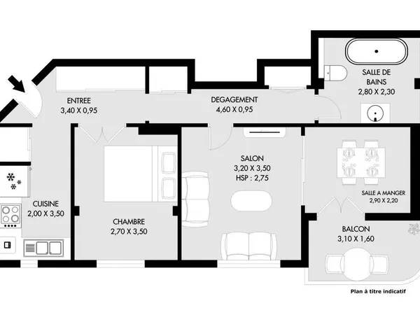 Vends T2 - 50m² - Paris 