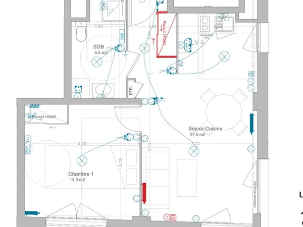 Location pinel non-meublé T2 - 47m2 - Ile Saint Denis 