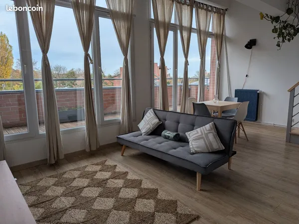 Location T3 Duplex 62m2 meublé - Marcq-en-Baroeul, Buisson 