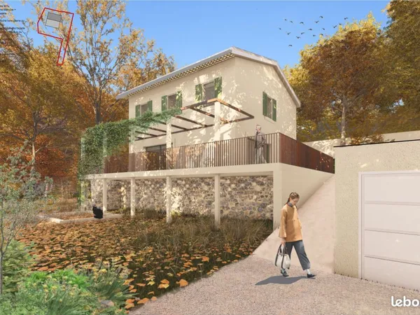 Projet de maison de 152m² sur terrain viabilisé piscinable de 564m² dans le centre du village 