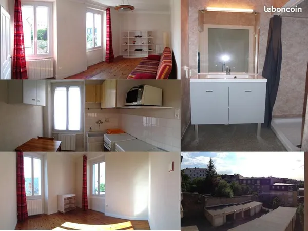 T2 meublé 50m², centre ville Rodez, traversant, dans maison individuelle proche tous commerces 