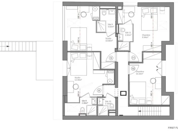 Appartement 1 pièce 13 m² 