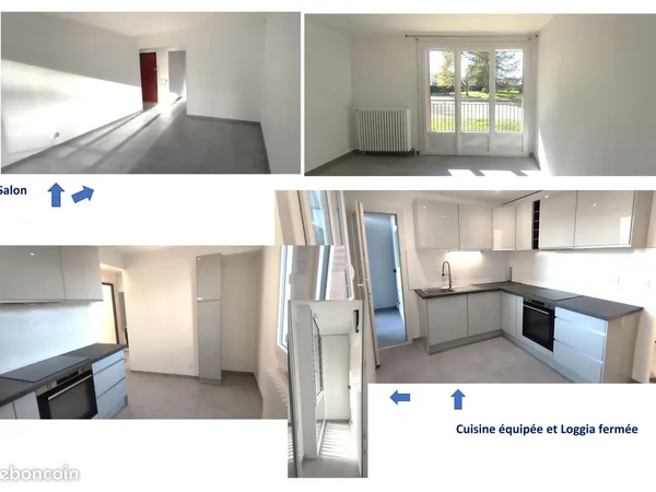 PARTICULIER loue à Annecy, Avenue de Genève, appartement type 3 non meublé en RDC traversant et 
