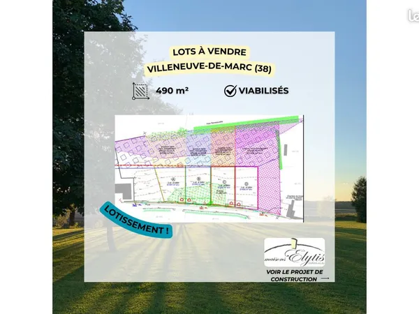 Terrain 490 m² Villeneuve De Marc 