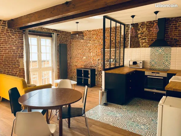 Loue T2 meublé avec cachet au coeur du vieux-Lille - 44m² 