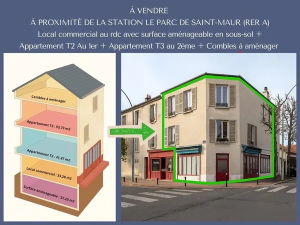Immeuble Vente Saint-Maur-des-Fossés  163m² 854000€