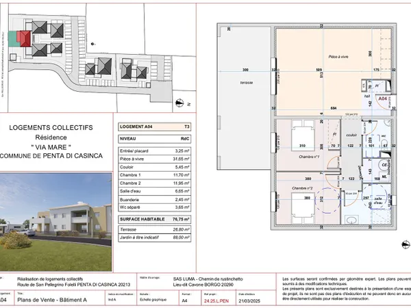 Appartement T3 Via Mare 