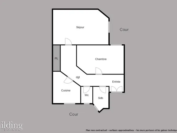 Appartement 2 pièces 48 m² 