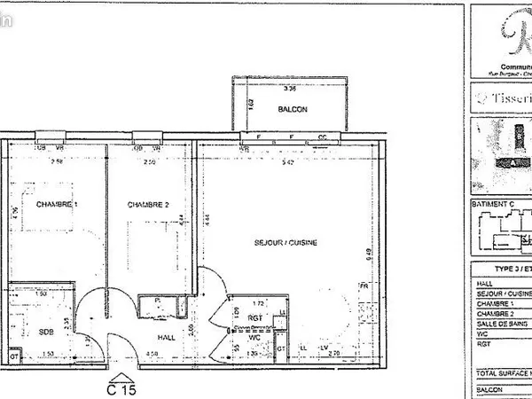 Appartement 3 pièces 69 m² 