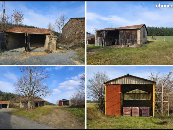 Vente terrain 6800m2-bâtiments 