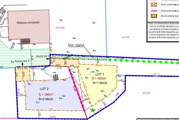 Terrain 483 m² 