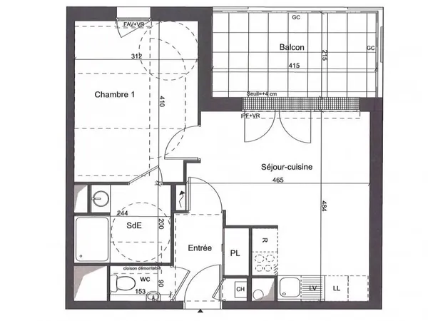 Appartement 2 pièces 40 m² 