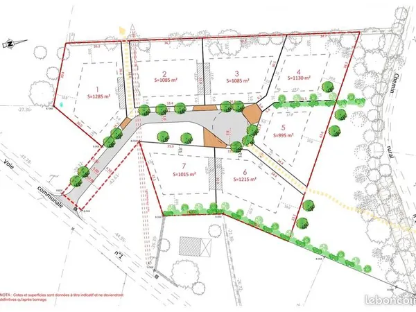 Terrain 1 015 m² Brouqueyran 