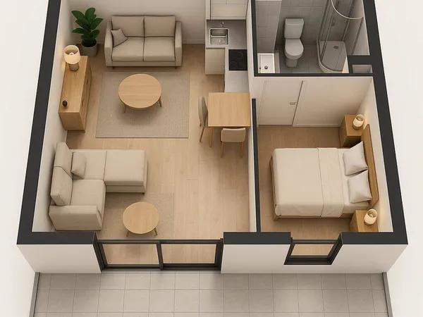 Appartement 2 pièces 39 m² 
