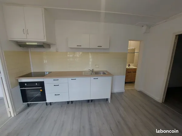 EAUZE, T2 rénové, garage, petit terrain clos 