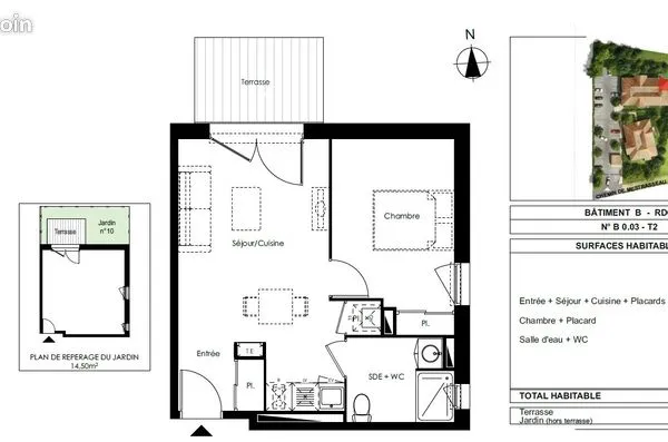 Appartement 2 pièces 40 m² 
