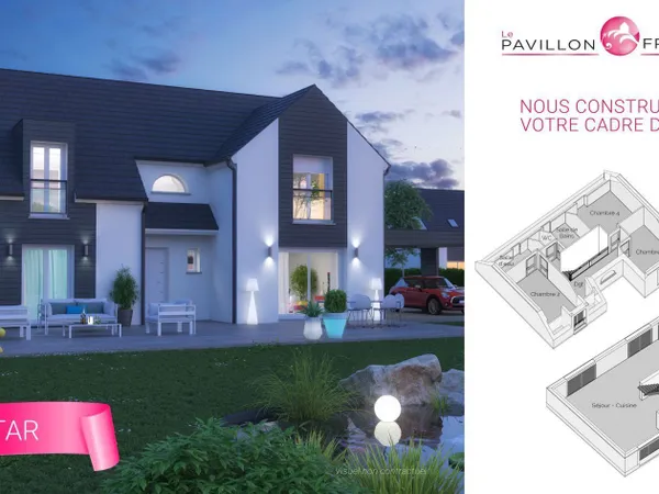 Projet de construction d'une maison 120 m² avec terrain à MEZY-SUR-SEINE (78) 