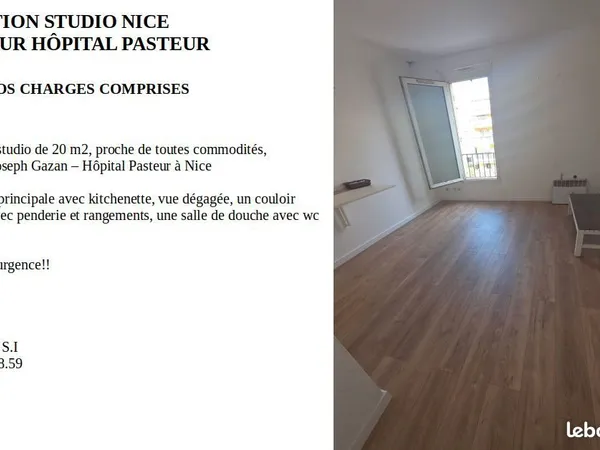 Studio Nice hôpital pasteur 