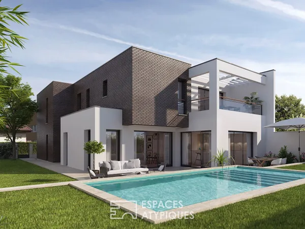 Villa d'architecte avec jardin et piscine au Bouscat 