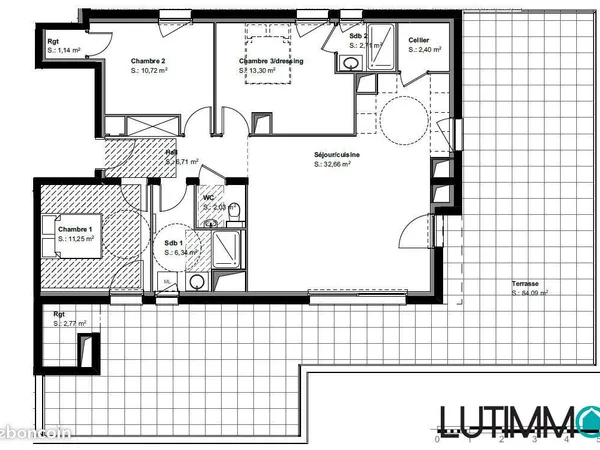 Appartement 4 pièces 89 m² 