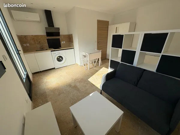 Studio meublé climatisé entièrement rénové 