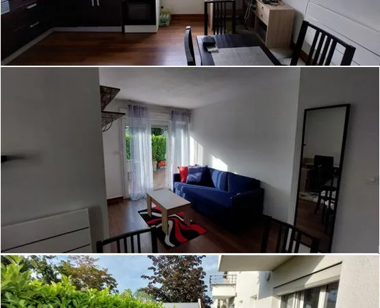 T2 meublé 47m²+jardin 