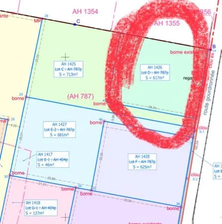 URGENT : terrain constructible 617 m2 